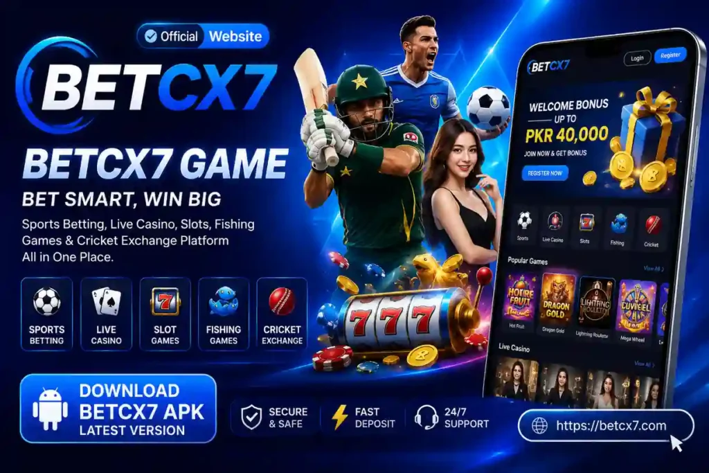 BETCX7 casino app dashboard banner