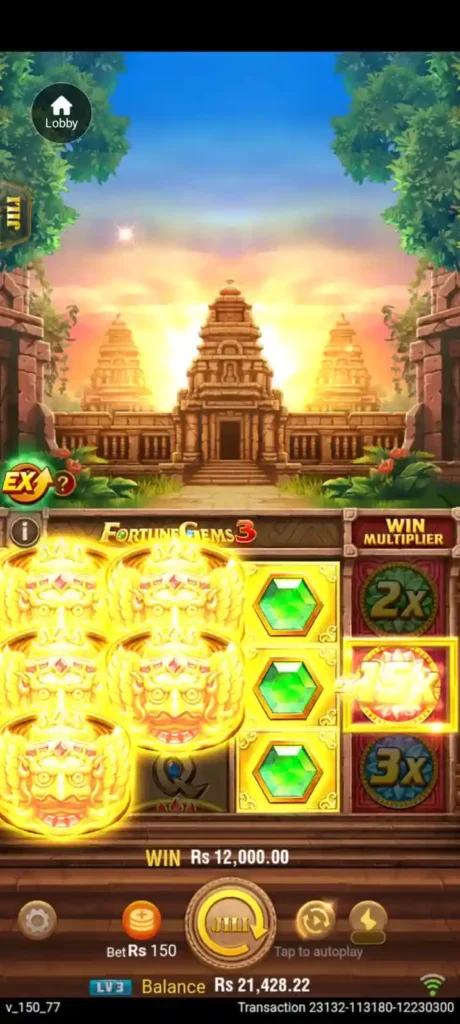 999X Game Fortune Gems gameplay
