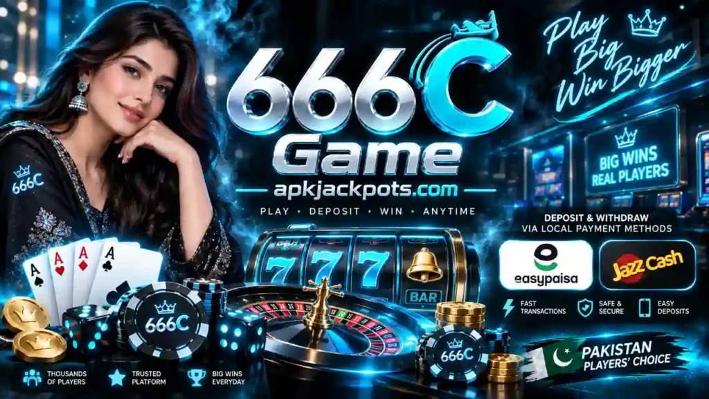666C Game APK download banner for Pakistan with Easypaisa and JazzCash