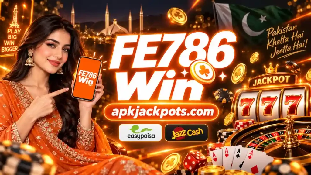 FE786 Win game banner for Pakistan with Easypaisa and JazzCash
